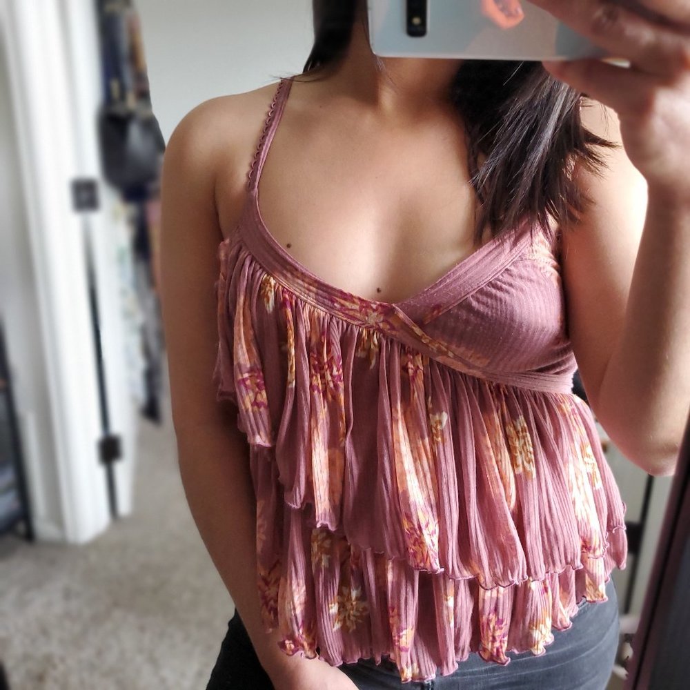 Free People Melbourne Ruffle Ribbed Tank - Picture 3 of 5